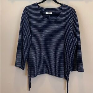Brand new blue with white stripes Madewell shirt